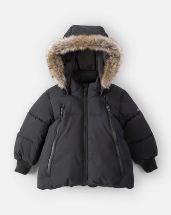 Toddler Girl Urban Bubble Heavy Weight Jacket - Black, 