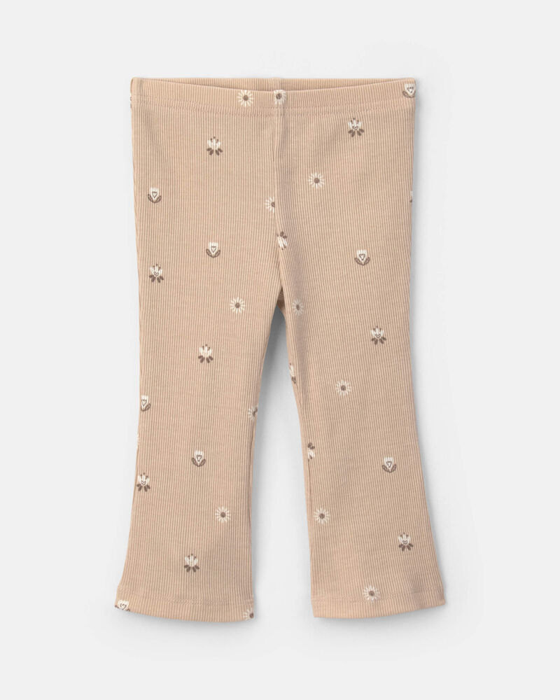 B&eacute;b&eacute; fille - Ensemble 2 pi&egrave;ces haut sans manches et pantalon &agrave; motif floral - Cr&egrave;me, image 2 sur 3 diapositives