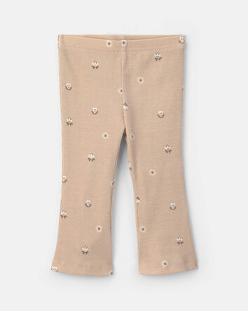 B&eacute;b&eacute; fille - Ensemble 2 pi&egrave;ces haut sans manches et pantalon &agrave; motif floral - Cr&egrave;me, 