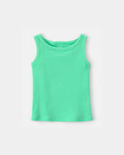 Girls Rib Tank Top - Green, image 1 of 5 slides