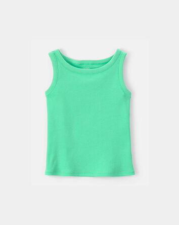 Girls Rib Tank Top - Green, 