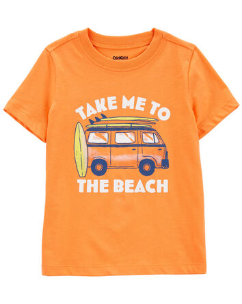 T-shirt à imprimé de plage, 