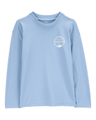 Kid Surfboard Long Sleeve Rashguard - Blue, image 1 of 5 slides