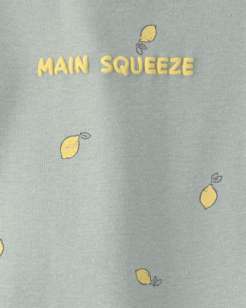 Baby Girl Tropical Short-Sleeve Romper - Green, image 3 of 4 slides