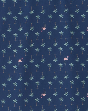 Gar&ccedil;ons - Polo sport &agrave; motif de flamants - Bleu, 