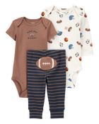 Baby Boy 3-Piece Football Little Character Set, image 1 of 5 slides