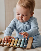 Baby Boy Dog Pocket 2-Way Zip Ribbed Sleeper pyjamas, image 4 of 5 slides