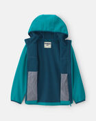Girls  Colour Changing Rain Jacket- Teal, image 2 of 4 slides