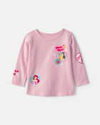 Toute-petite fille &ndash; T-shirt manches longues &agrave; motif Disney&copy; Princesses &ndash; Rose, image 1 sur 4 diapositives