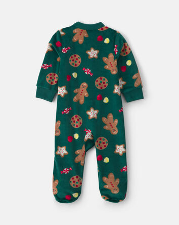 Baby Christmas Gingerbread 2-Way Zip Sleeper - Green, 