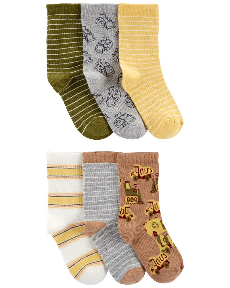 Yellow 6Pack Construction Socks