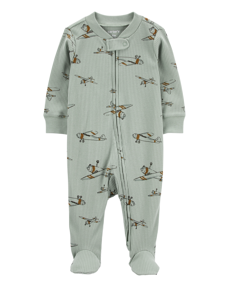 Baby Boys Baby Airplane 2 Way Zip Sleeper NB Carter s