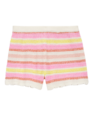 Enfant Short rayé en tricot et crochet , 