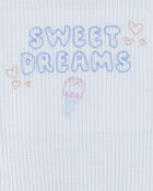Toddler Girl Ice Cream Print Loose Fit 2-Piece Pyjamas - Blue, image 3 of 4 slides