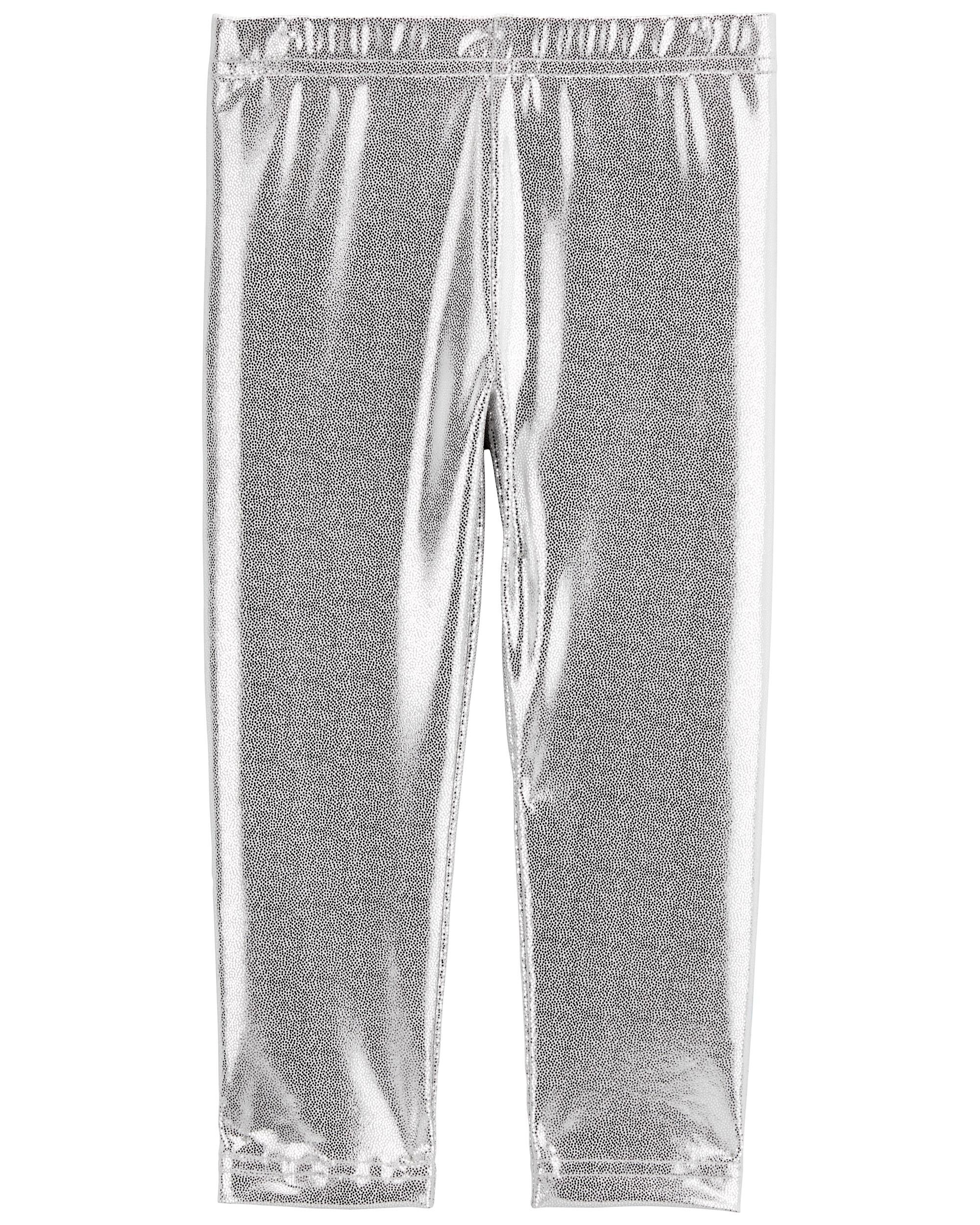 Silver Toddler Metallic Leggings Carter s Oshkosh Canada