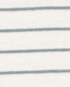 Baby 3-Piece Striped Shortall Set - Blue, image 4 of 5 slides