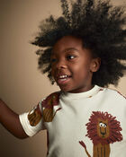 Tout-petit - T-shirt d&eacute;contract&eacute; &agrave; imprim&eacute; lion - Cr&egrave;me, image 4 sur 5 diapositives