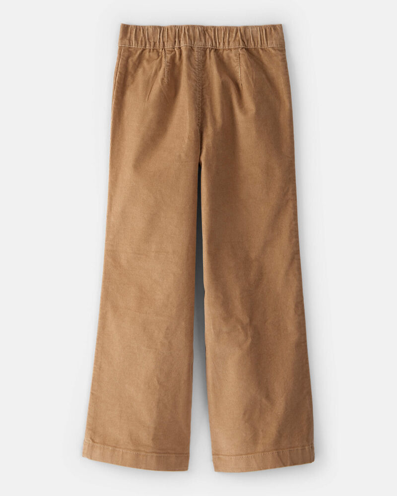 Girls Corduroy Wide-Leg Pants - Brown, image 2 of 4 slides