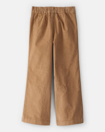Girls Corduroy Wide-Leg Pants - Brown, 