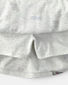 Filles - Jupe-short en coton &laquo;Go Team&raquo; - Gris, image 2 sur 3 diapositives