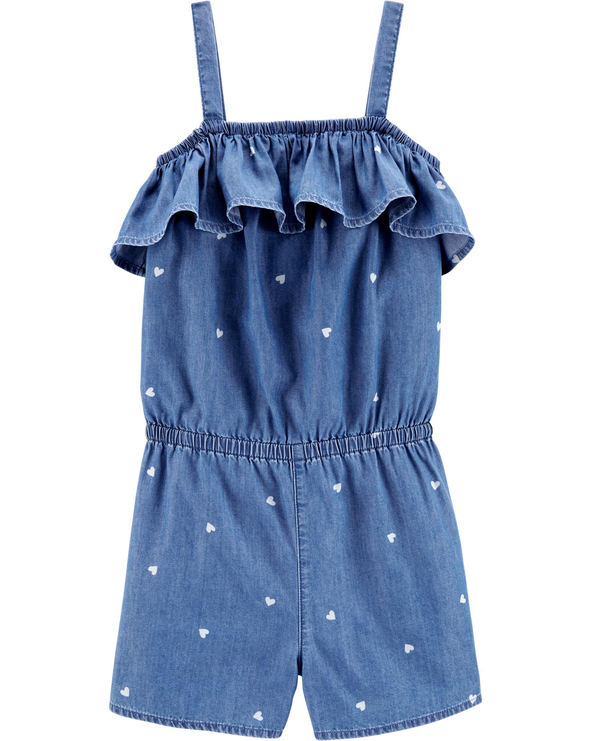 hello sunshine denim romper