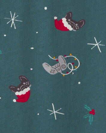 Boys Christmas Gaming Long-Sleeve Tee - Green, 