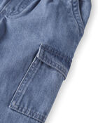Toddler Organic Cotton Denim Cargo Pants, image 3 of 6 slides