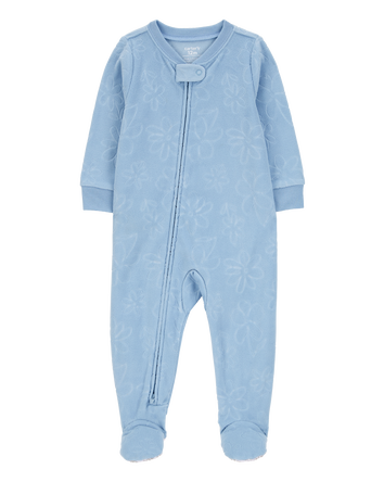 Baby 1-Piece Floral Fleece Footie Pyjamas, 