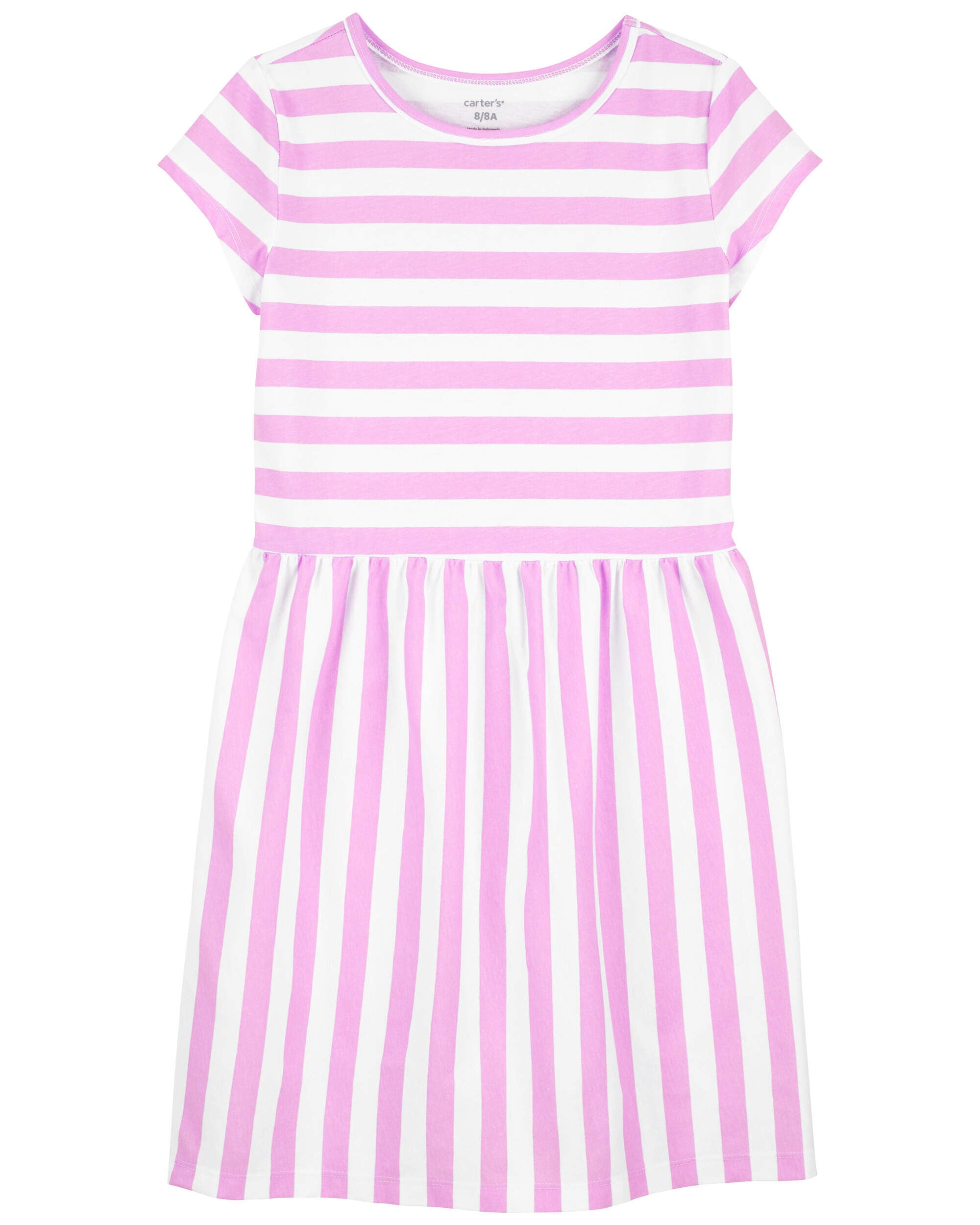Striped cotton dress discount