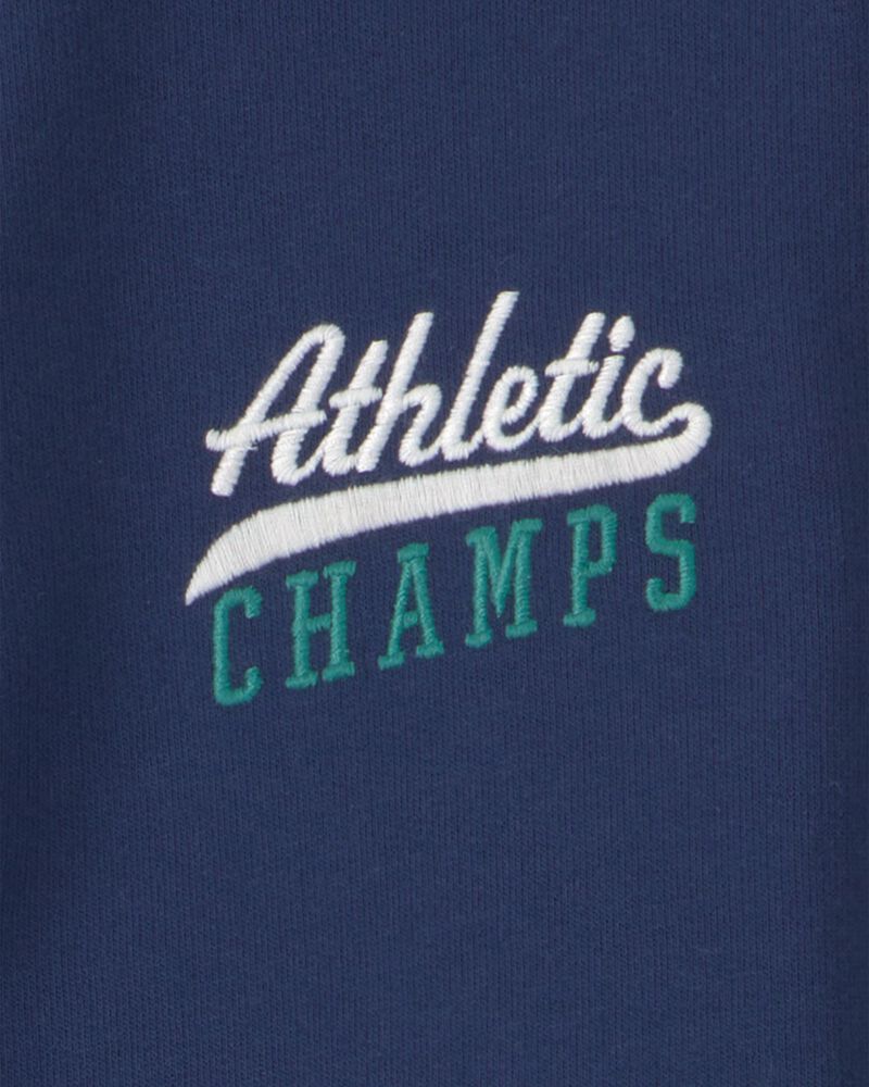 Boys 'Athletic Champs' Game Day French Terry Cardigan - Navy Blue, image 5 of 6 slides
