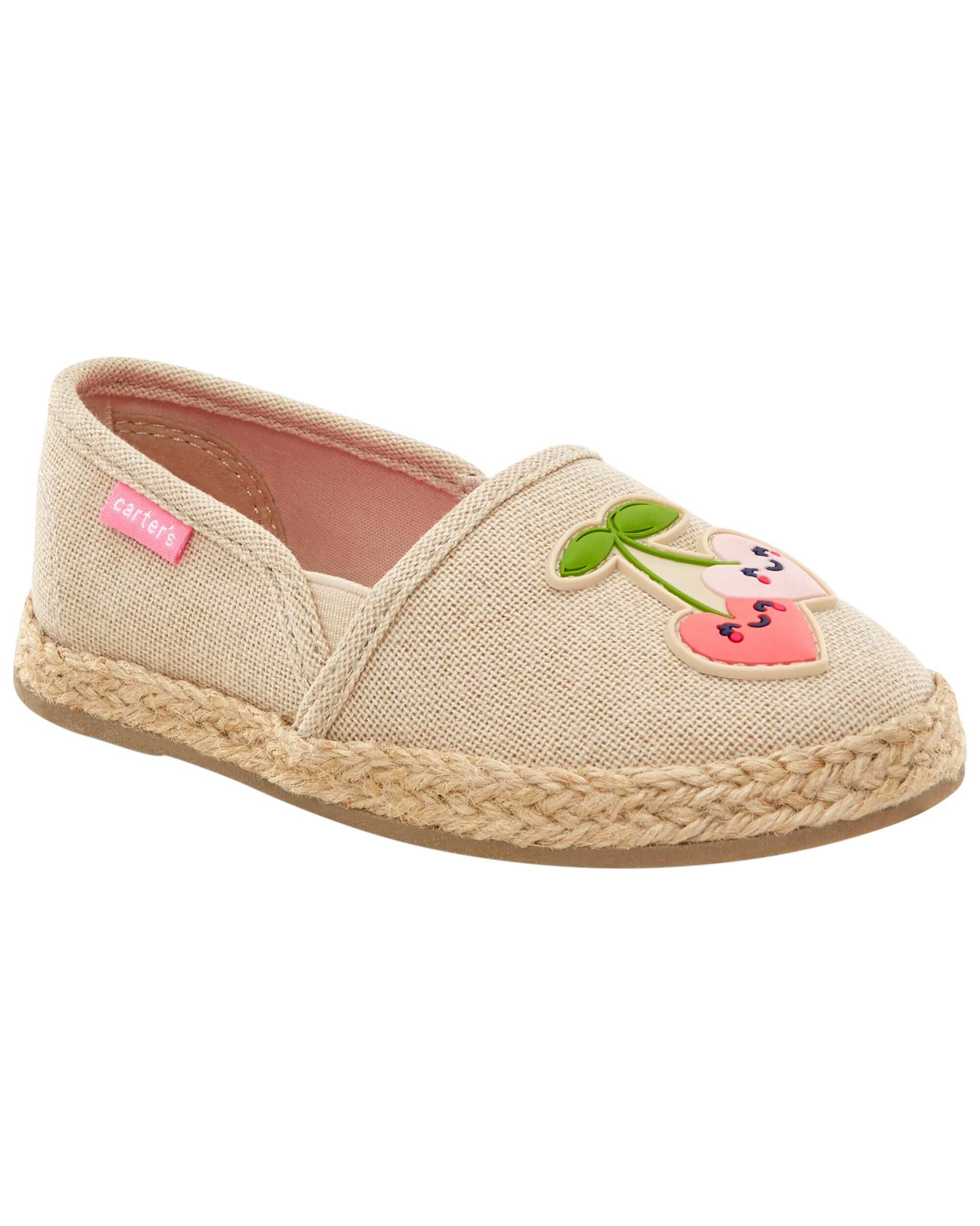 Tan Cherry Slip On Shoes carters