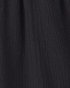 Girls Smocked Crinkle Shorts - Black, image 3 of 4 slides