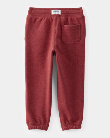 Tout-petit garçon - Pantalon de jogging à cordon de serrage en molleton de couleur unie – Red, 