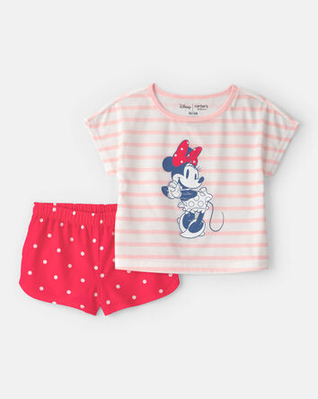 Tout-petit fille - Pyjama 2 pi&egrave;ces &agrave; manches courtes Disney&copy; Minnie Mouse - Rouge/Blanc, 