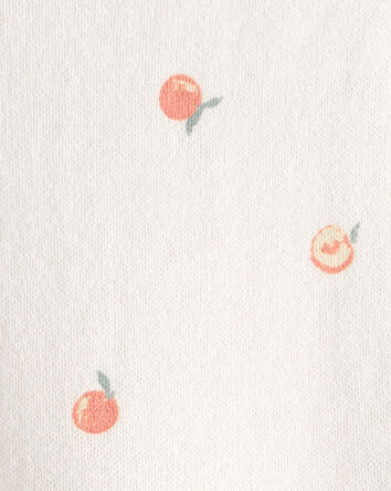 Baby Girl Peach Romper - Ivory, 