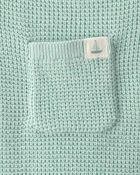 Baby Crochet Bubble Romper - Green, image 3 of 4 slides