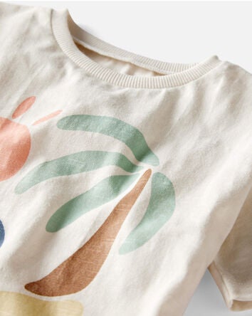 Toddler Organic Cotton Beach-Print Tee, 