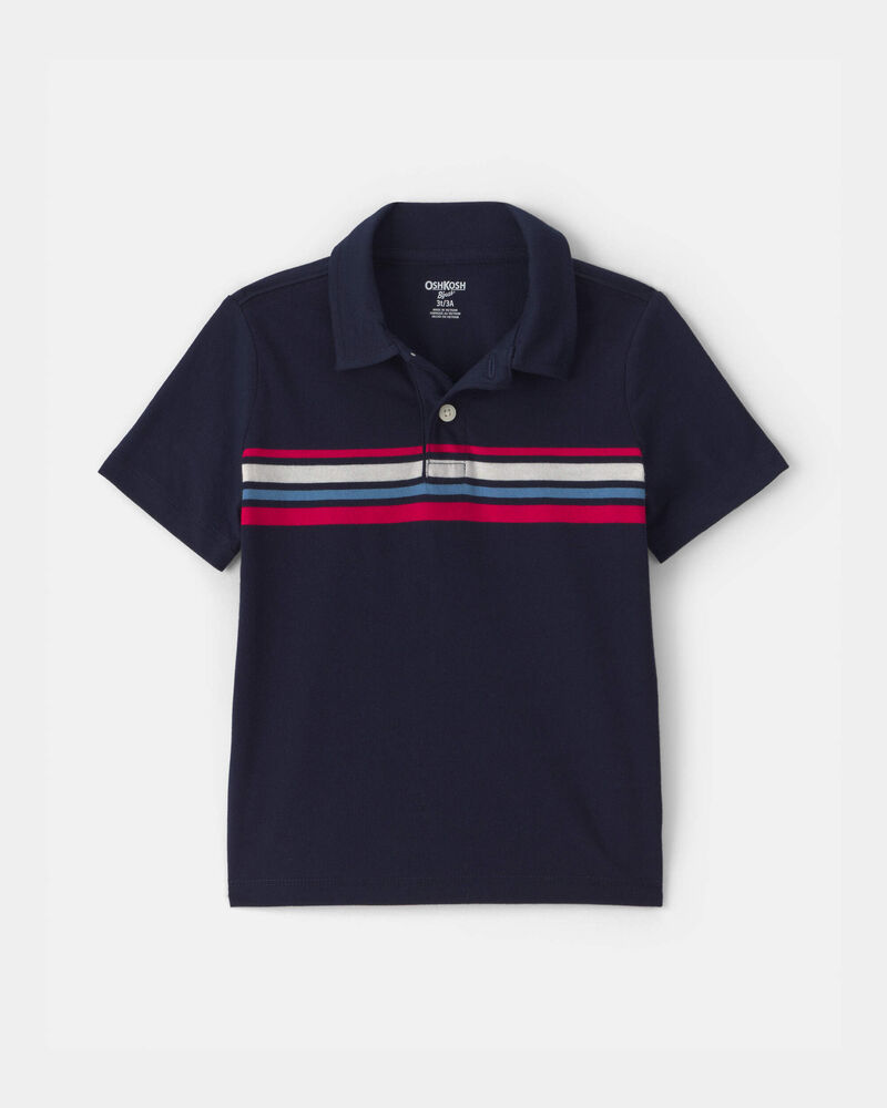Tout-petit gar&ccedil;on - Polo &agrave; rayures - Bleu marine, image 1 sur 2 diapositives