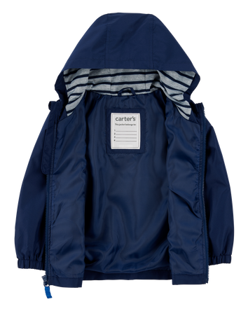 Toddler Solid Windbreaker Jacket - Navy, 