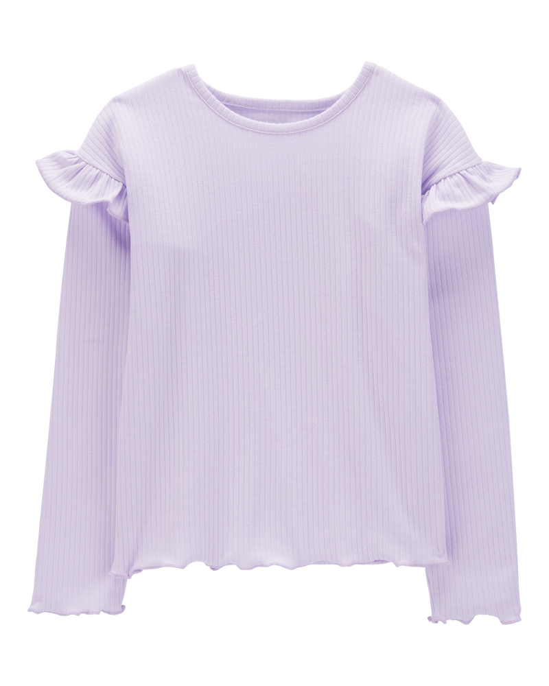 Kid Long-Sleeve Ribbed Top, image 1 of 3 slides
