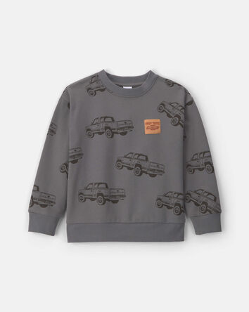 Boys 'Chevrolet' Car Pullover Sweatshirt - Gray, 