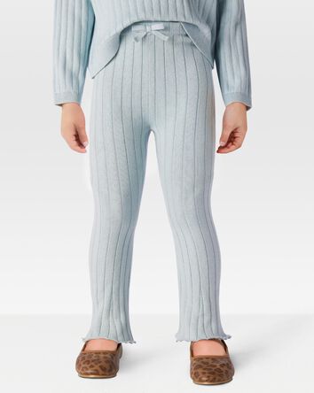 Toddler Sweater Knit Pull-On Flare Pants - Blue, 