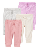 Bébé Emballage de 4 pantalons à enfiler , image 1 sur 7 diapositives