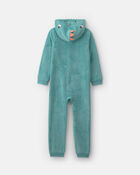 Boys 1-Piece Dinosaur Halloween Fleece Pyjama Costume - Green, image 2 of 4 slides