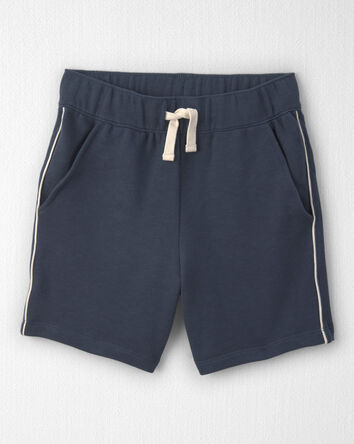 Jeune - Ensemble 2 pi&egrave;ces chandail et short en coton biologique - Bleu marine, 