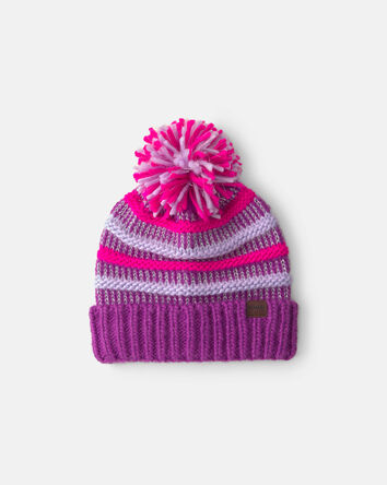 Tout-petit fille - Tuque Horizontal Kombi - Mauve, 