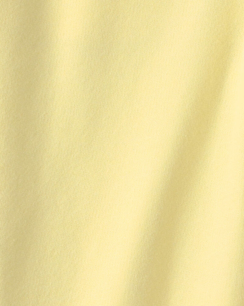 Filles - Pantalon &agrave; jambe large en jersey bouclette - Jaune, image 4 sur 4 diapositives