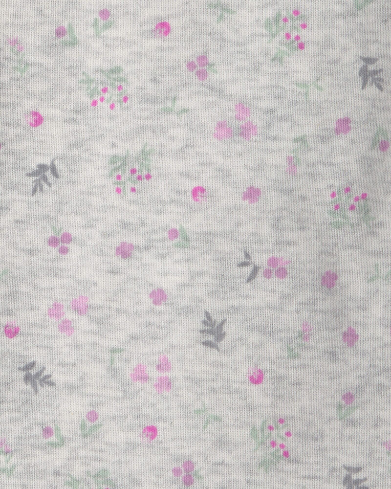 Baby Girl 4-Pack Swan Floral Long-Sleeve Bodysuits - Grey/Purple/Ivory, image 5 of 6 slides