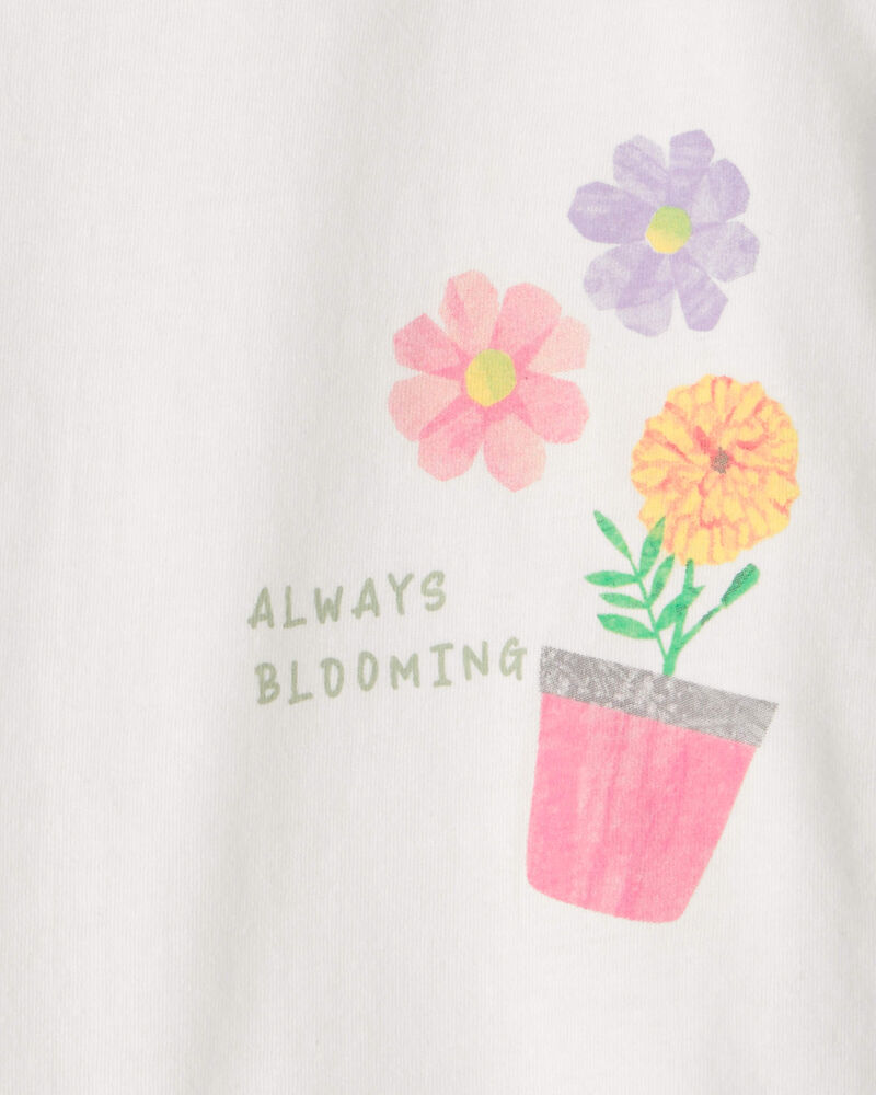 Toute-petit fille - T-shirt &agrave; imprim&eacute; de fruits et de fleurs - Blanc, image 2 sur 2 diapositives