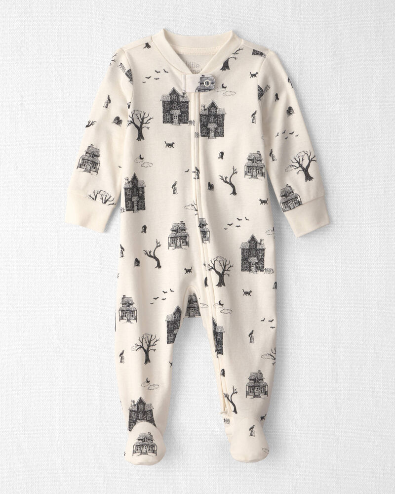 B&eacute;b&eacute; - Grenouill&egrave;re en coton biologique &agrave; motif D&eacute;cor ensorcel&eacute;, image 1 sur 4 diapositives